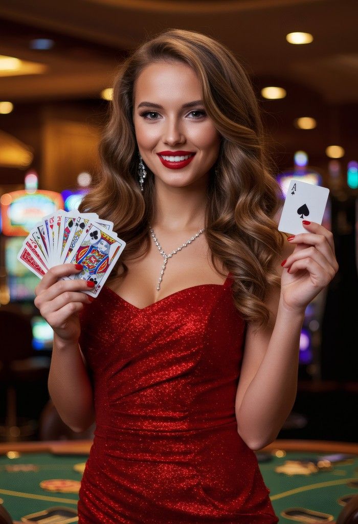 Baccarat card game in progress
